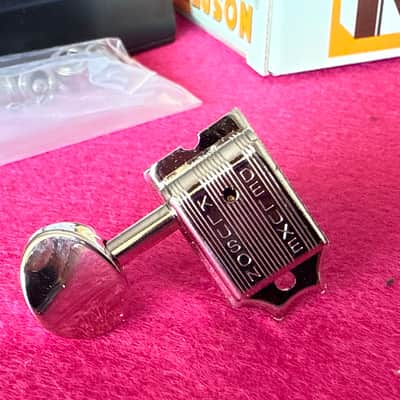 Kluson Vintage Guitar tuners double  line for Fender ®️ Guitars / Left handed moldel - Nickel - Nickel image 5