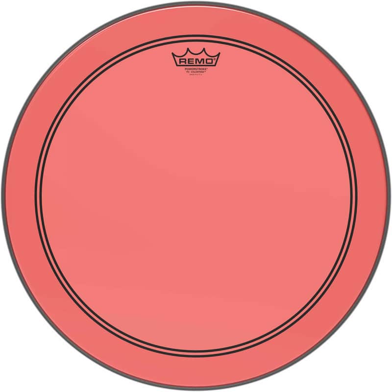 Remo 22" Powerstroke 3 Colortone Red Bass Drum Head P3-1322-CT-RD