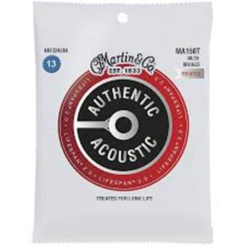 Martin MA150T Authentic Acoustic 80/20 Bronze Guitar Strings Medium Gauge .013-.054 image 1
