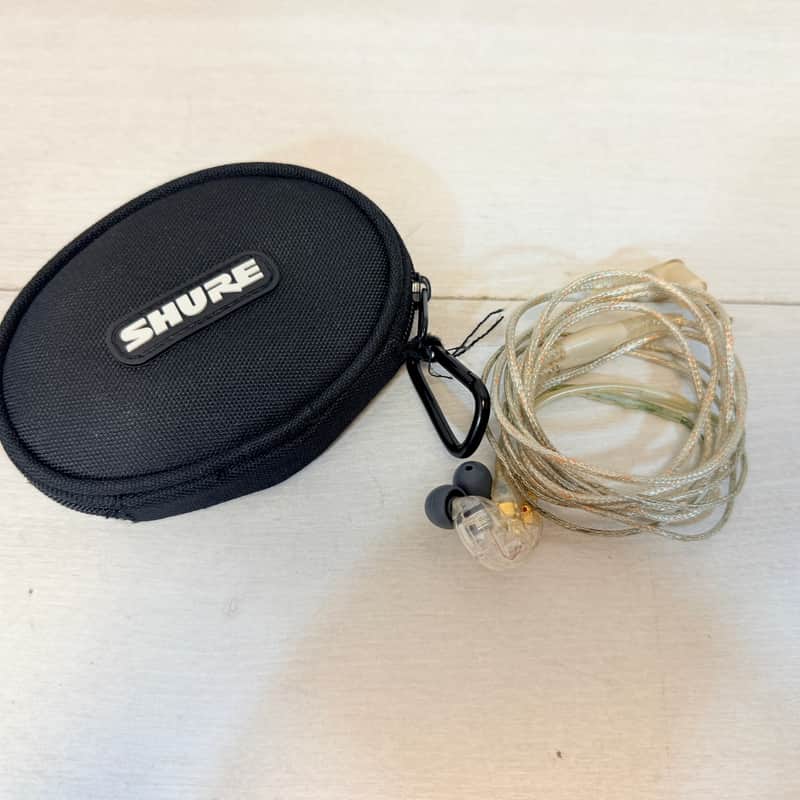 Shure SE215 Sound Isolating In-Ear Monitors w/ Case – Clear image 1