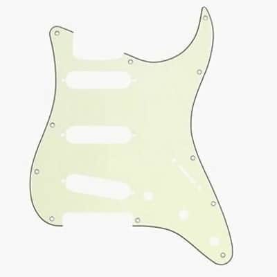 Fender Pickguard Stratocaster S/S/S 11-Hole Mount Mint Green MG/B/MG 3-Ply image 2