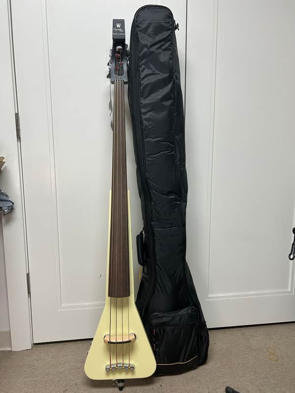 Warwick Rockbass Triumph Lite Electric Upright Bass Guitar - Solid Creme White High Polish image 1