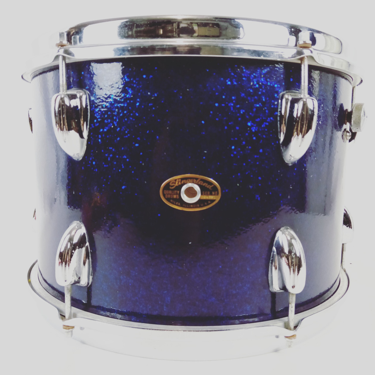 Slingerland 9x13" Dark Purple/Blue Sparkle Vintage 60s Tom Drum Sound King 3Ply — main photograph