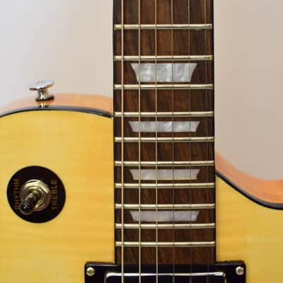 HardLuck Kings Bossman HLK Series LP Style Electric Guitar, FMT, Natural image 5