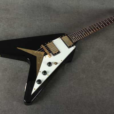 Vintage VV60 V Shape Guitar - Black - 2nd Hand image 10