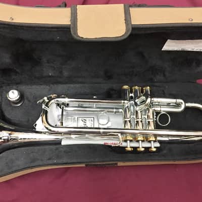 Musikwerks Pro Trumpet-Solid Silver Leadpipe-Silver Plated-One Piece Bell-NICE! image 8