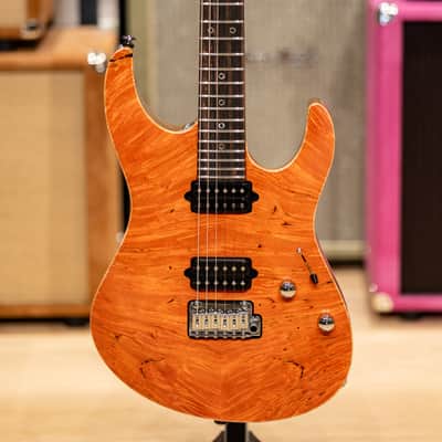 Suhr Custom Modern Waterfall Burl Maple/Black Limba - Trans Orange image 1