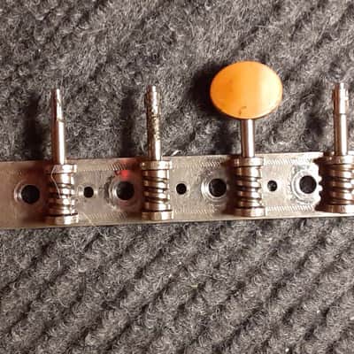 Harmony Silvertone *Unbranded Mandolin A-Style Tuning Machine Strip (Treble Side only, 1/4 buttons) image 1