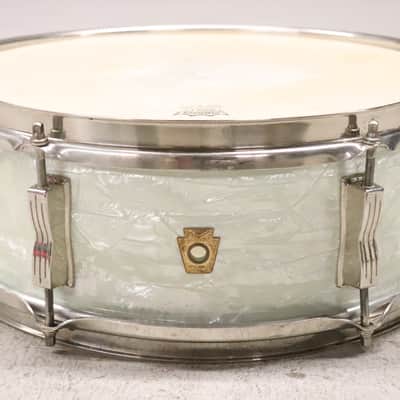 Ludwig Pioneer 5.5x14" Snare Drum NOB 6 Lug White Marine Pearl Vintage 1960's image 1