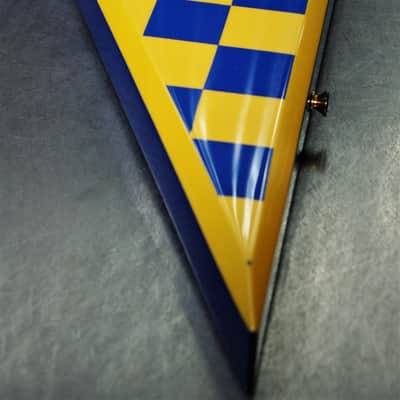 Robin Wedge 1987 Custom.  One of a kind.  Blue Yellow Checkerboard finish. Plays great. Rare. Cool+ image 9