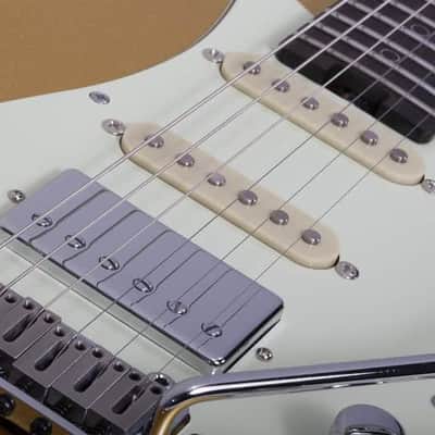 Schecter Nick Johnston Traditional HSS 10th Anniversary Atomic Saffron image 9