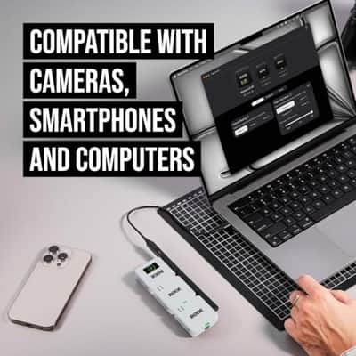 RØDE Wireless GO (Gen 3) – Compact Wireless Mic – Pristine Audio, 32-bit Float Recording, Automatic Level Control, for Phones, Cameras and Computers (White) image 2