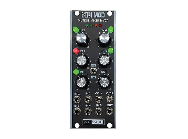 AJH Synth MiniMod Muting Mixer + VCA (Black) [DEMO] image 1