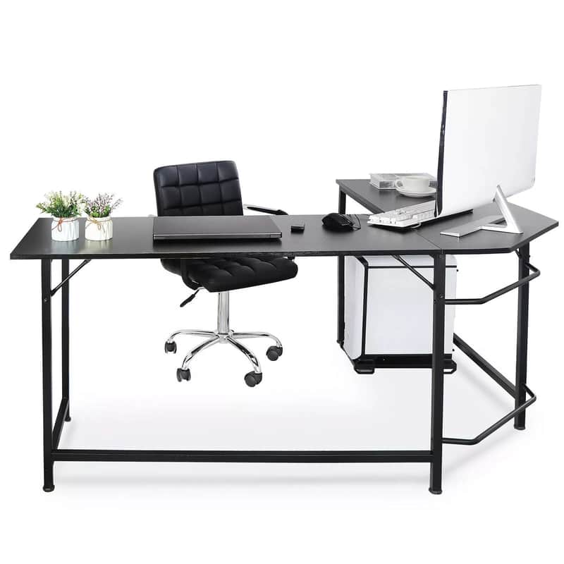66” L-Shaped Studio Desk – Spacious Music Production & Gaming Workstation | Corner Recording Desk image 1
