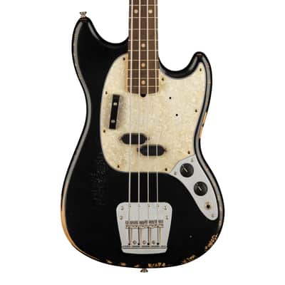 Used Fender JMJ Road Worn Mustang Bass - Black image 1