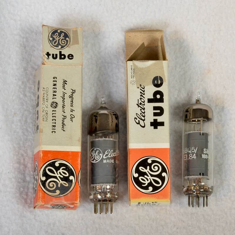 GE EL84 matched pair - Test strong - USA image 1