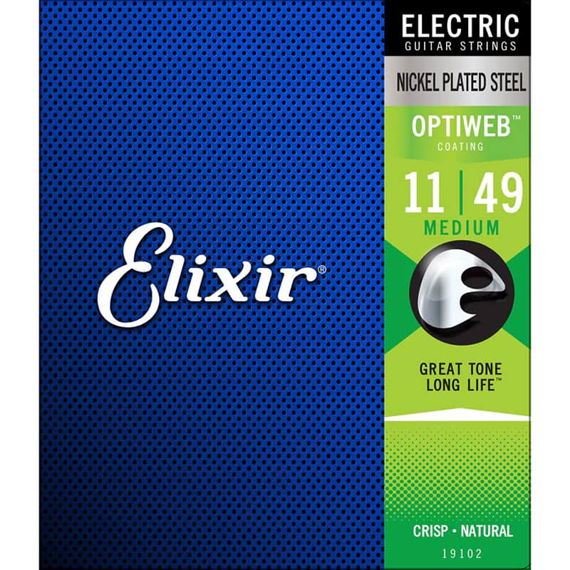 Elixir Optiweb Electric Guitar Strings 11-49 Nickle Plated Steel image 1