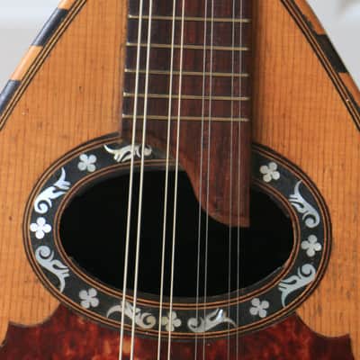 ANTIQUE BOWLBACK MANDOLIN ITALY NAPOLI ‘FRANCESCO PERRETTI AND FIGLI’ FOUNDED IN 1840 ITALIAN MUSICAL INSTRUMENT MAKERS image 3