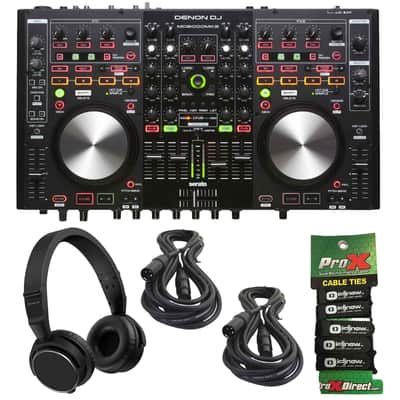 Denon MC6000 MK2 Professional 4-Ch Digital Controller w/ Serato DJ + Headphones image 1