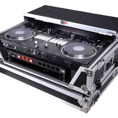 PROX XS-REV71K2U WLT LED ATA Style Flight Case for Pioneer DDJ-REV7 DJ Controller with 2U Rack Space Laptop Shelf Wheels LED image 6