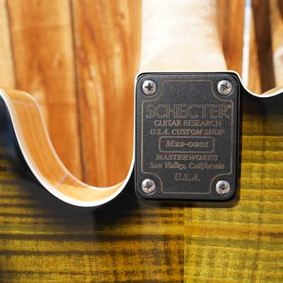 Schecter USA CUSTOM SHOP MASTERWORKS PT Nashville S/H Olive Green Sunburst w/ Tolex Case (2022) image 17