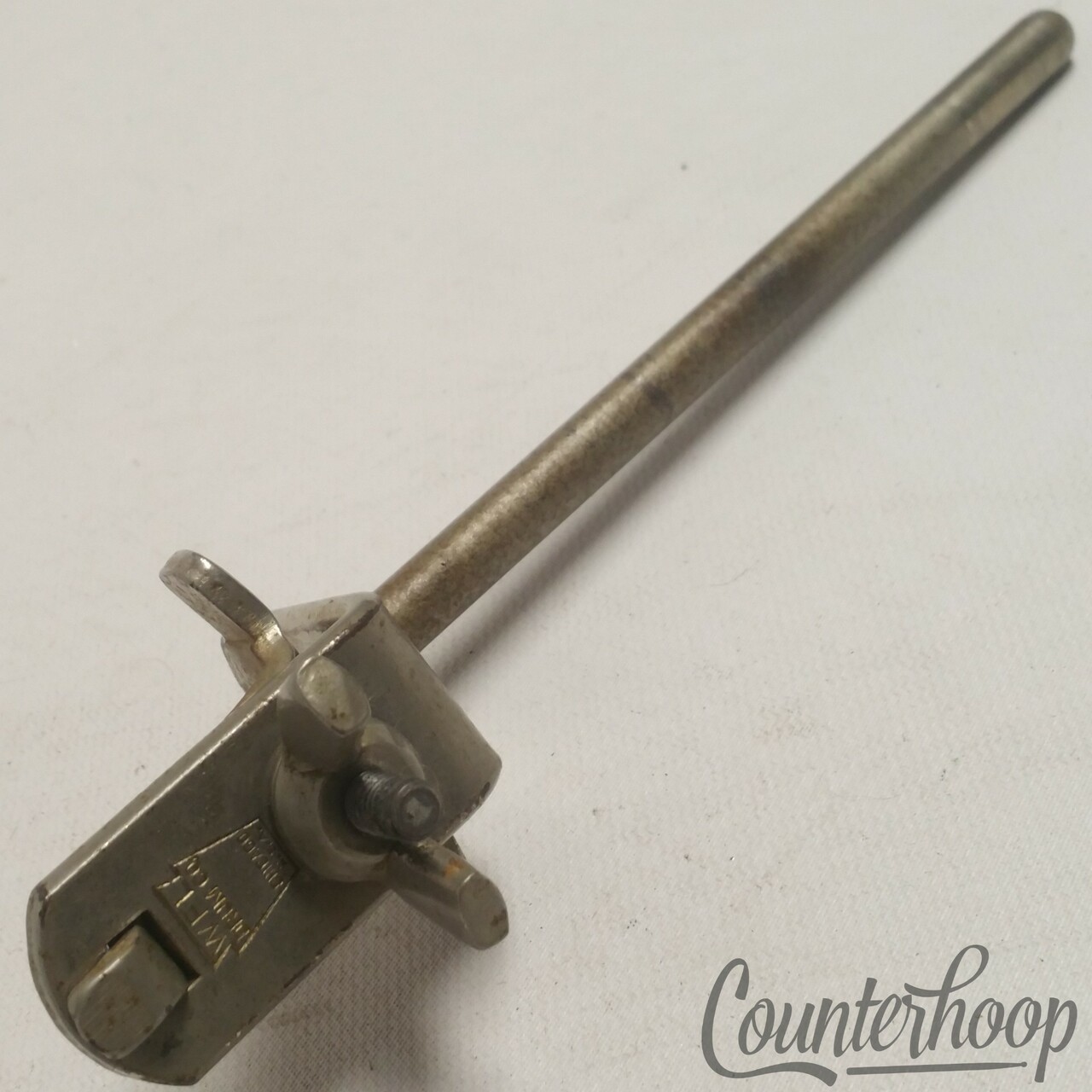Ludwig WFL Clamp-On Mount Bass Drum Cowbell Holder Rod Nickel Vintage 50s USA* — main photograph