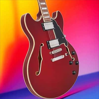 Fernandes Lexington Limited, ES-335 Style, See-thru black, Semi