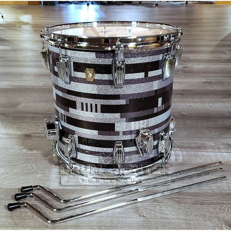 Ludwig Classic Maple Digital Black Sparkle 14x14 Floor Tom image 1