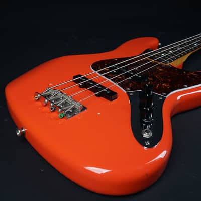 1983 Squier by Fender Jazz Bass - JV Series - Fiesta Red - HSC - Ex Eric Heydock Hollies image 10