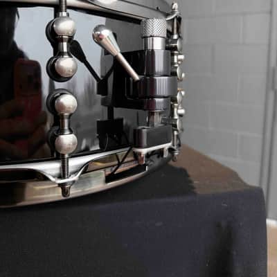 Mapex Black Panther Mahogany 6x14 Jeff Hamilton Signature 'Maximus' Snare Drum in Gloss Piano Black with Black Brushed Hardware (DH Rm 4) image 5