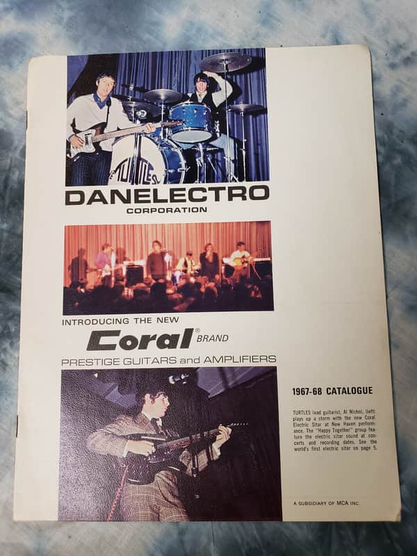 Vintage Original 1967 Danelectro Guitar and Amp Catalog Hornet Bellzouki Firefly Case Candy image 1