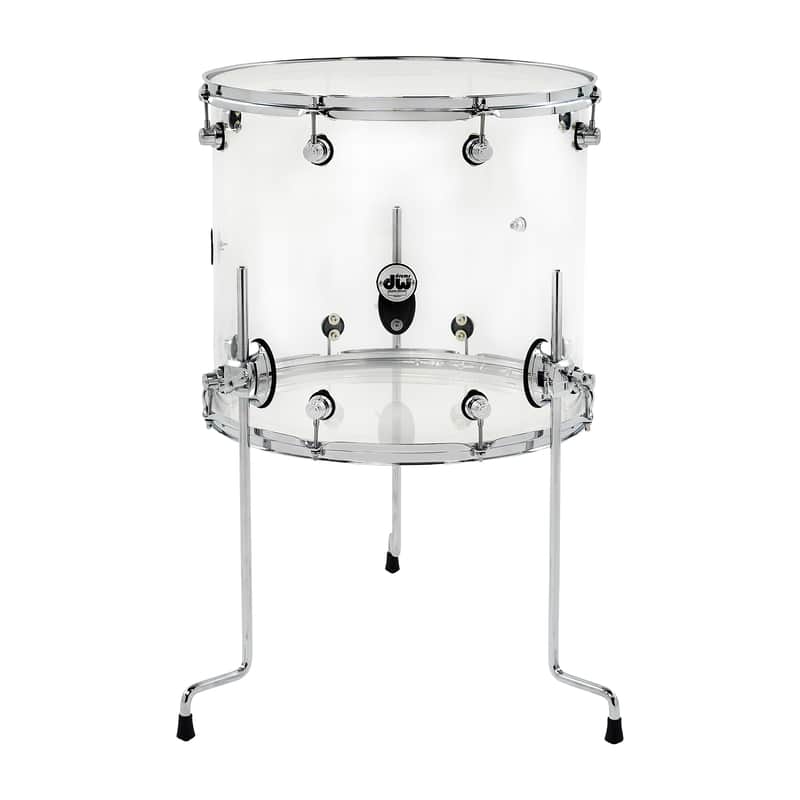 DW Design Series 16x18" Clear Acrylic Floor Tom w/Chrome Hardware image 1