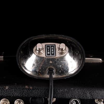 Vintage 1966 Fender Twin Reverb Black Guitar Amp Combo #A03334 image 15