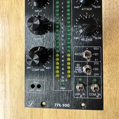Lindell Audio 77X-500 Stereo Compressor / Limiter 500 Series Module 2010s - Black image 1