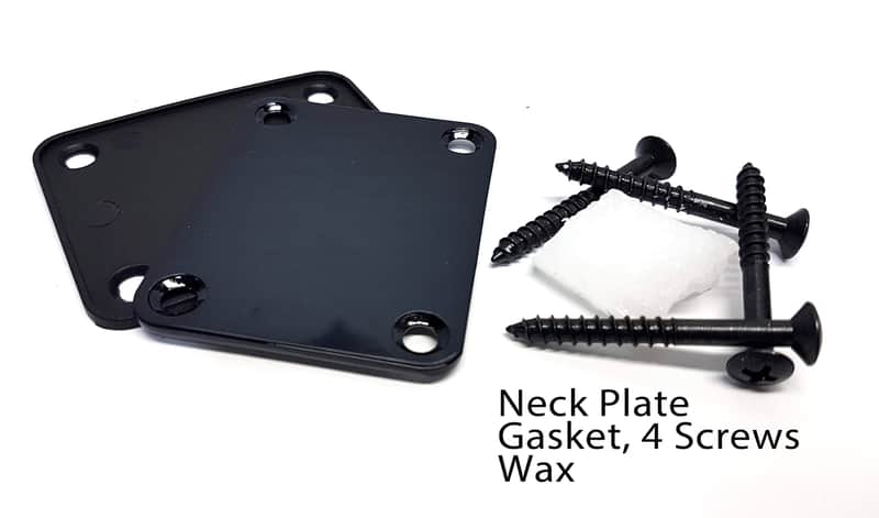 Brio Neck Plate, Neck Screws, Gasket and Wax Black image 1