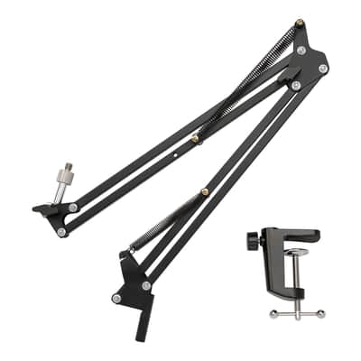 AKG P120 High-Performance General Purpose Recording Microphone Bundle with Knox Gear Desktop Boom Scissor Arm Stand, Shock Mount, & Pop Filter (4 Items) image 13
