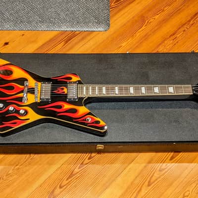 Hamer 1990's Standard Hot Rod Flames Crowned & Bound MIK Korean Guitar w/OHSC, EXC! image 8