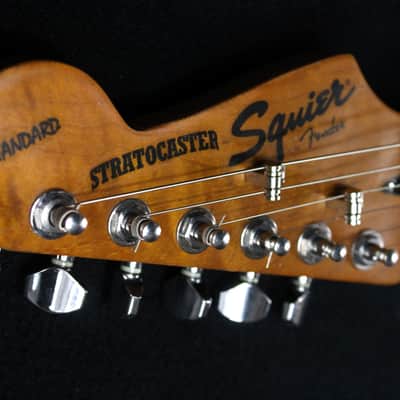Custom Painted and Upgraded Fender Squier Standard (LH) Strat - Aged and Relic'ed With Graphics image 7
