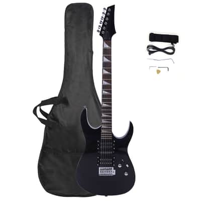 Cxxss Novice Entry Level 170 Electric Guitar HSH Pickup Bag Strap Paddle Rocker Cable Wrench Tool - Black image 1