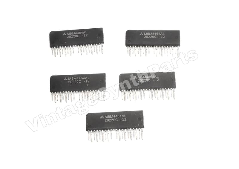 M5M4464AL-12 (MB81464) DRAM for Korg 01 / W series, M1, M1R, Wavestation - set of 5 image 1