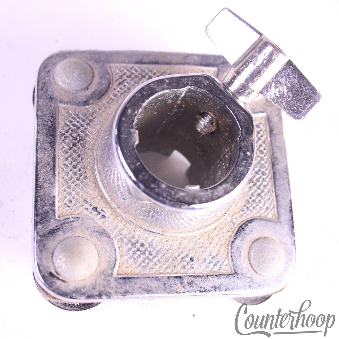 Ludwig Bass Drum Mount Double Tom Drum Post Receiver Chrome Vintage 60s-70s USA — main photograph