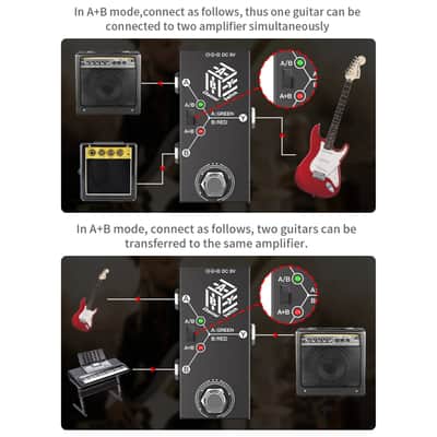 ABY Box Line Selector AB Switch Mini Guitar Effect Pedal,price include the import duty for US buyer image 5