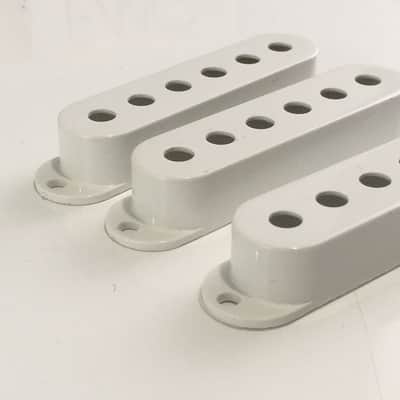 Genuine Fender Pure Vintage Strat Pickup Covers Vintage Light Relic White USA image 2