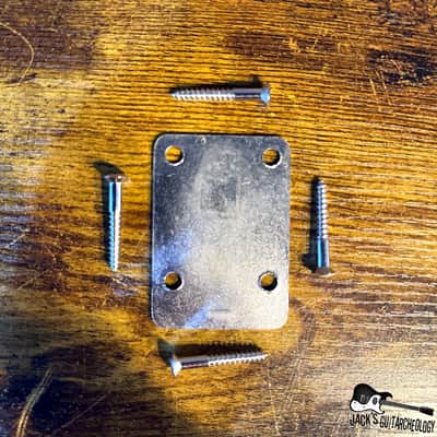 Matsumoku / Teisco MIJ Neck Plate (1960s - Chrome) image 2