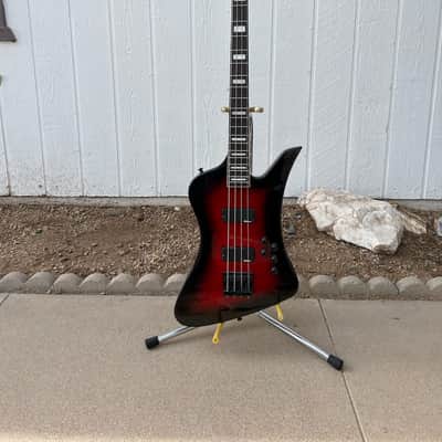 Jackson JS Series JS3Q Kelly Bird IV Bass with Rosewood Fretboard 2017 - 2018 - Transparent Red image 1