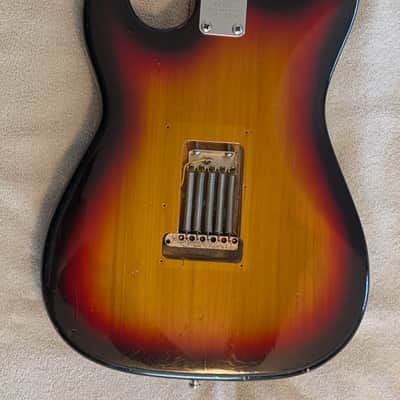 Vintage 1970's Aria (MIJ) Strat Body & Neck (Sunburst, maple neck w/rosewood fret board) image 13