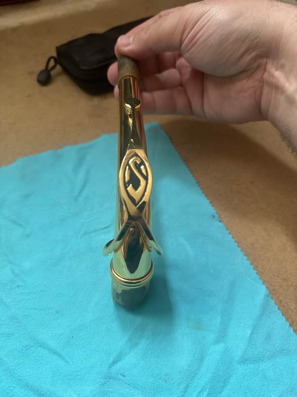 Selmer-Paris Gold plated neck for alto sax image 1