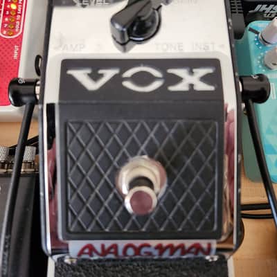 Rare Analogman-Modded Vox Valve-Tone V810.  Silver Mod (TS9, Tube Screamer) + Green LED image 7