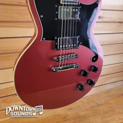2021 D'Angelico Premier Atlantic Single-Cut Electric Guitar with D'Angelico Gig Bag - Oxblood, 8lbs 4oz image 5