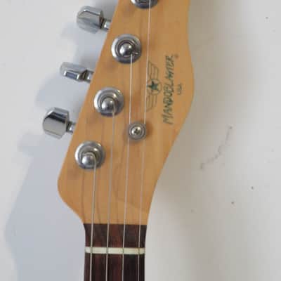 Bruce Herron Blue Star USA MandoBlaster 4-String Electric Mandolin in Psycho Blue Burst image 4
